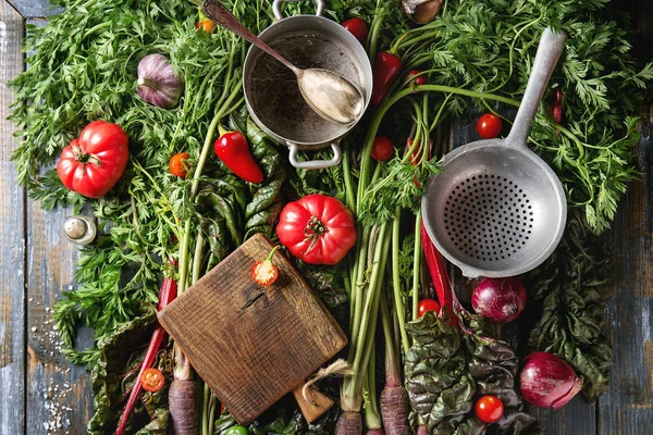 Zanahoria morada con verduras —  Fotos de Stock