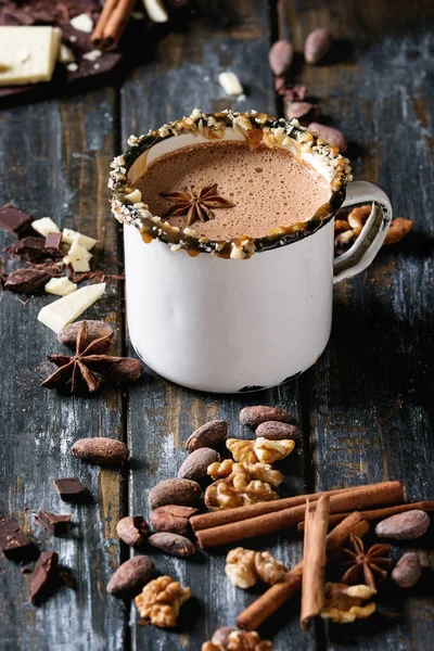 Mug of hot chocolate — Stock Photo, Image