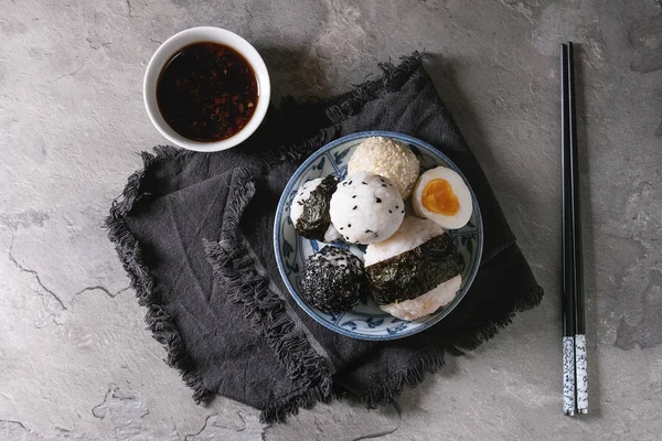 Rice balls and eggs — Stock Photo, Image