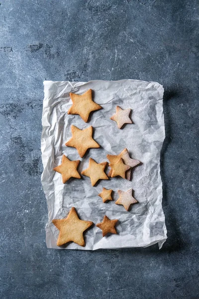 Kerstkoekjes stervorm suiker — Stockfoto