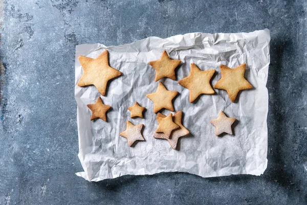 Biscuits sucre en forme d'étoile de Noël — Photo