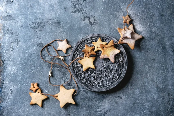 Boże Narodzenie gwiazda kształt cukru ciasteczka — Zdjęcie stockowe