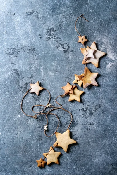 Christmas star shape sugar cookies — Stock Photo, Image