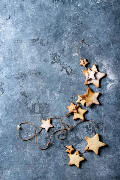 Boże Narodzenie gwiazda kształt cukru ciasteczka — Zdjęcie stockowe