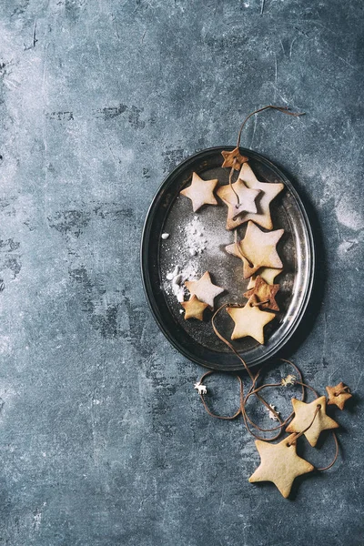 Estrella de Navidad forma galletas de azúcar —  Fotos de Stock