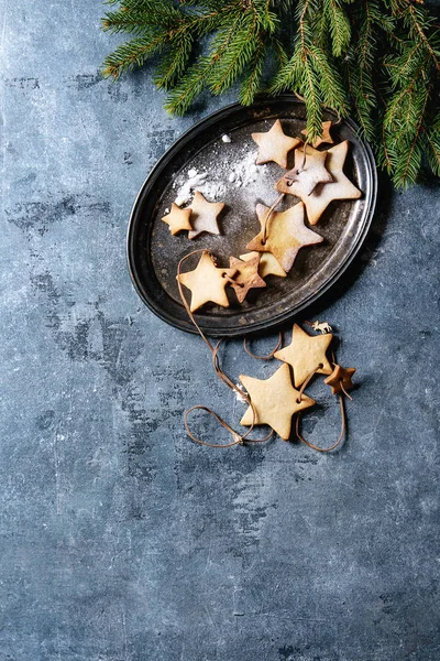 Christmas star shape sugar cookies — Stock Photo, Image