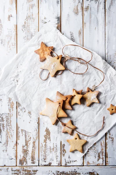 Kerstkoekjes stervorm suiker — Stockfoto