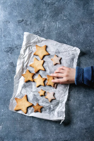 Kerstkoekjes stervorm suiker — Stockfoto