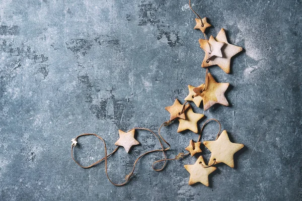 Estrella de Navidad forma galletas de azúcar — Foto de Stock
