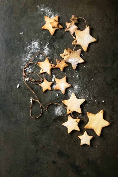 Kerstkoekjes stervorm suiker — Stockfoto
