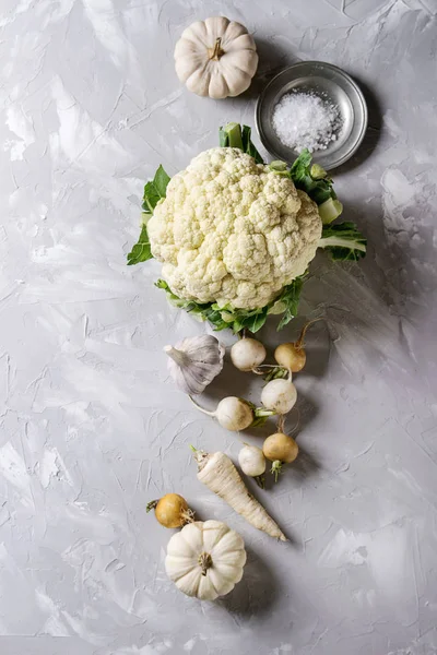 Variedad de verduras blancas — Foto de Stock