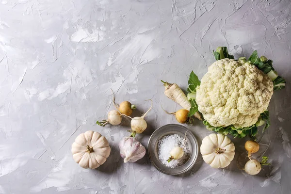 Variedad de verduras blancas — Foto de Stock