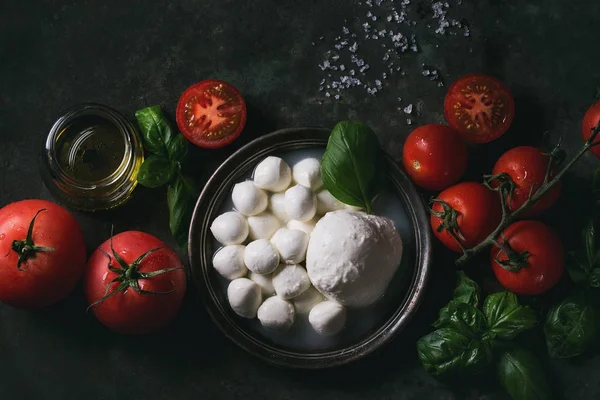Ingredienti per insalata Caprese — Foto Stock