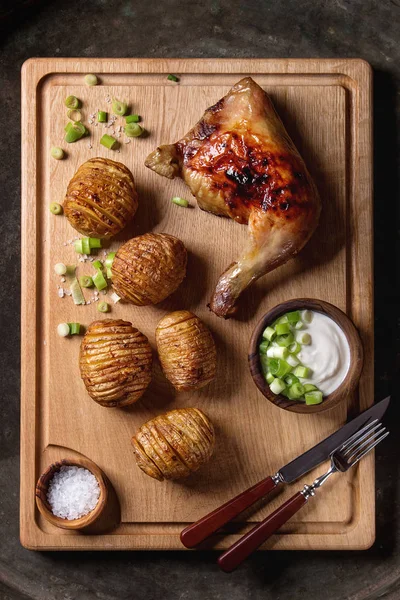Dragspel bakad potatis — Stockfoto