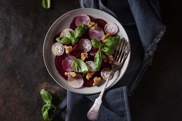 Салат з буряка Карпаччо — стокове фото
