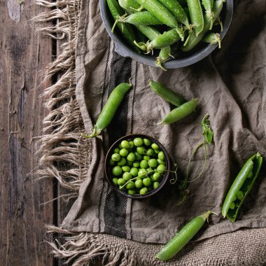 Genç yeşil bezelye