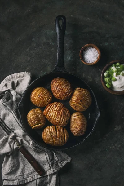Patatas al horno de acordeón — Foto de Stock