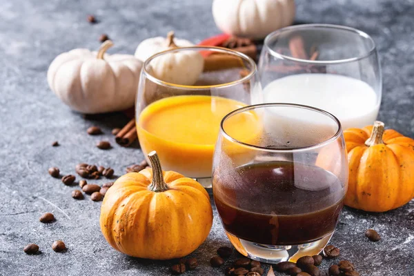 Ingredients for pumpkin latte