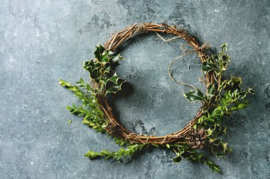 el yapımı Noel çelenk