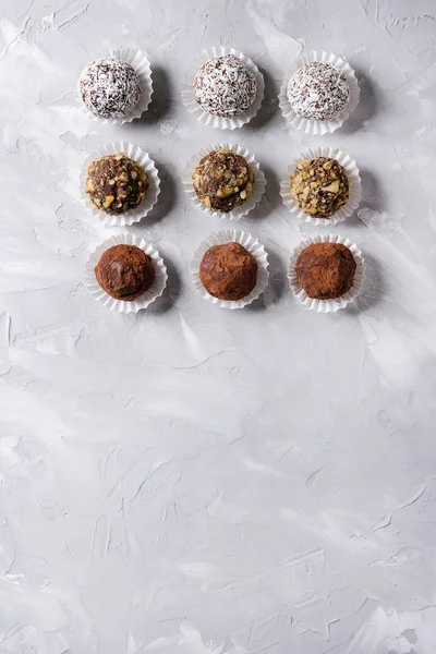 Handmade chocolate truffles — Stock Photo, Image