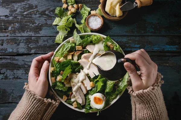 Salată clasică de cezar — Fotografie, imagine de stoc