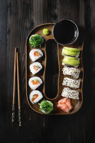 Sushi rolky sada — Stock fotografie