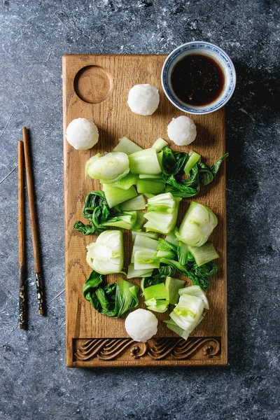 Bok choy con riso — Foto Stock