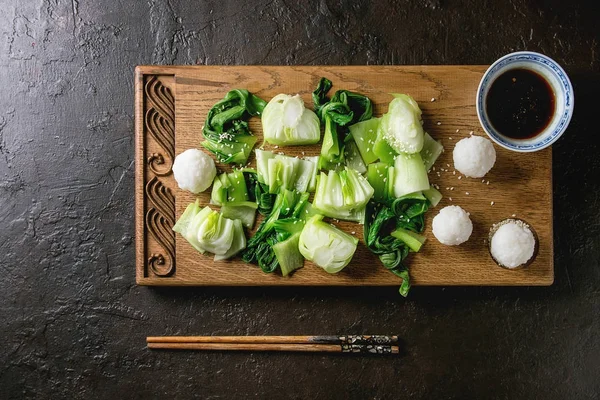 Bok choy con riso — Foto Stock