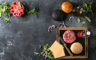 burger için malzemeler