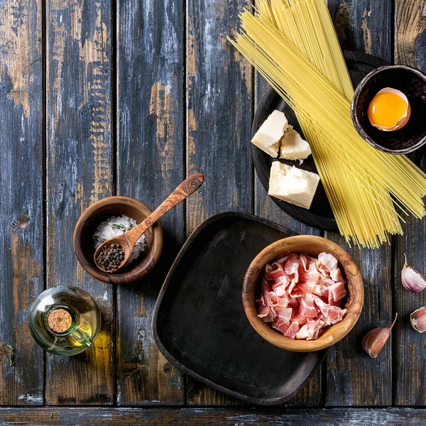 Ingredienti per pasta carbonara — Foto Stock