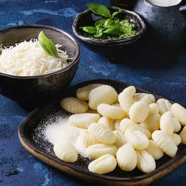 Raw uncooked potato gnocchi — Stock Photo, Image