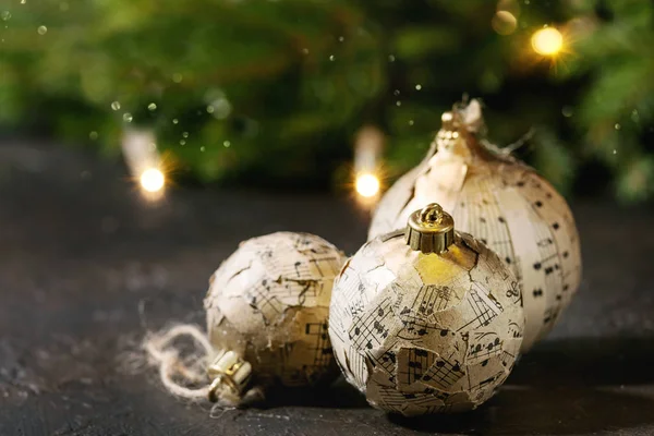 Kézműves karácsonyi labdák — Stock Fotó