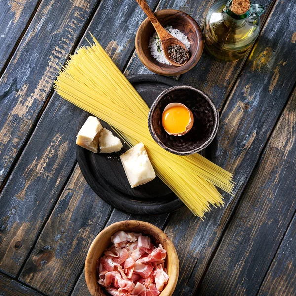 Ingredients for pasta carbonara — Stock Photo, Image