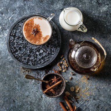 Masala chai malzemelerle