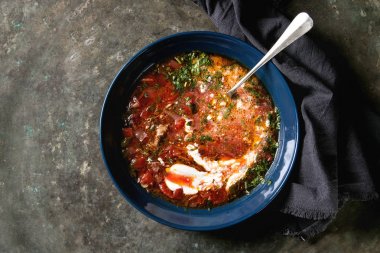 Geleneksel pancar çorbası çorba