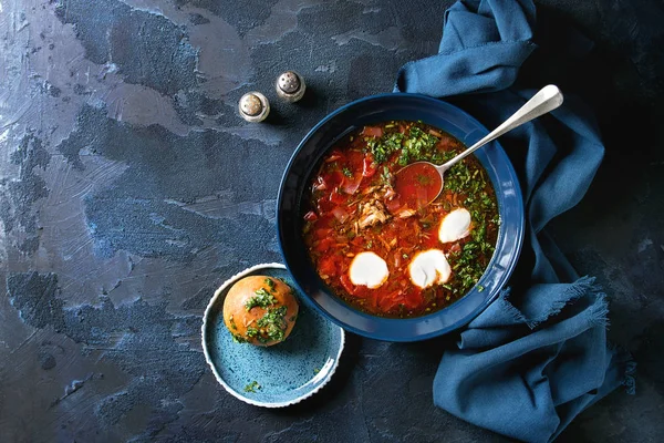 Sopa tradicional Borscht — Fotografia de Stock