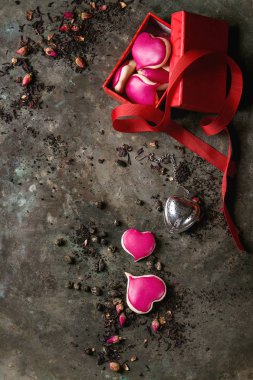 Aşk Sevgililer çay tebrik kartı