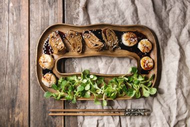 Asya tarzı kızartılmış tarak