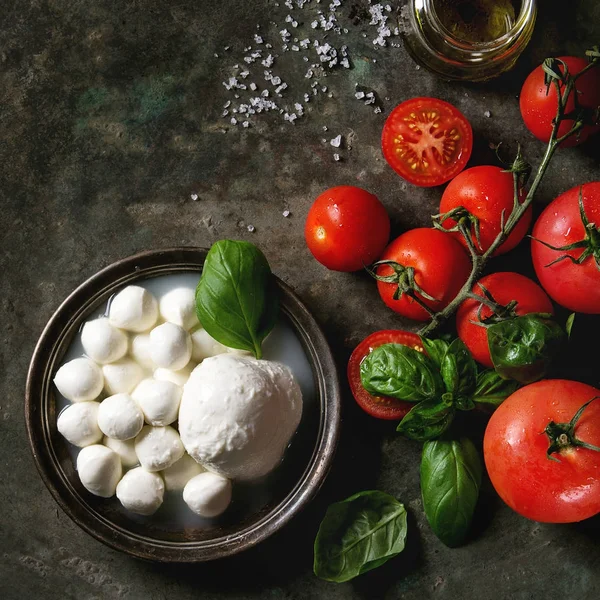 Ingredients for caprese salad — Stock Photo, Image