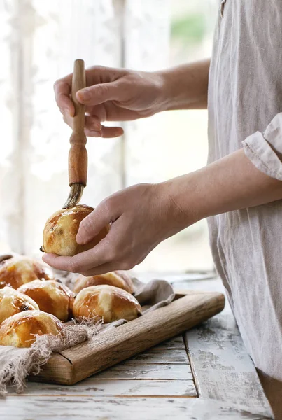 Quente Cruz Buns — Fotografia de Stock