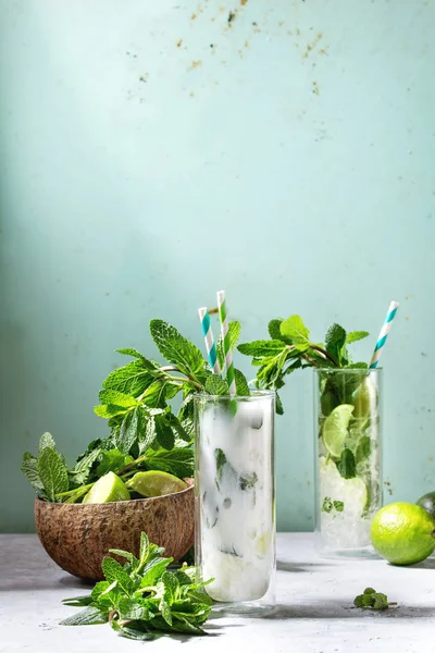 Two mojito cocktails — Stock Photo, Image