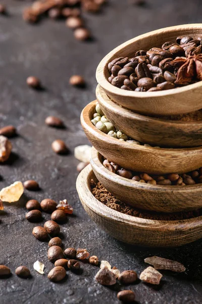 Variety of coffee beans — Stock Photo, Image