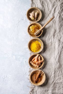 Zerdeçal latte için malzemeler