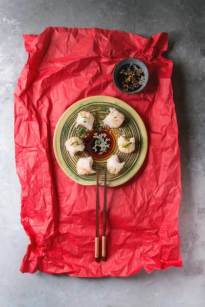 Asian steam dumplings — Stock Photo, Image