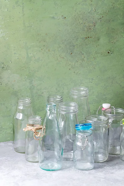 Empty glass bottles — Stock Photo, Image