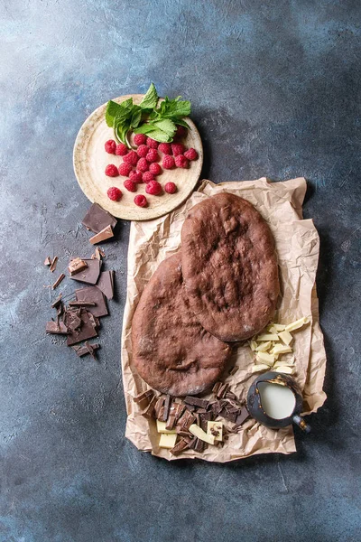 Pizza de chocolate postre — Foto de Stock