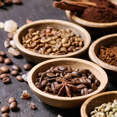 kahve çekirdekleri, çeşitli