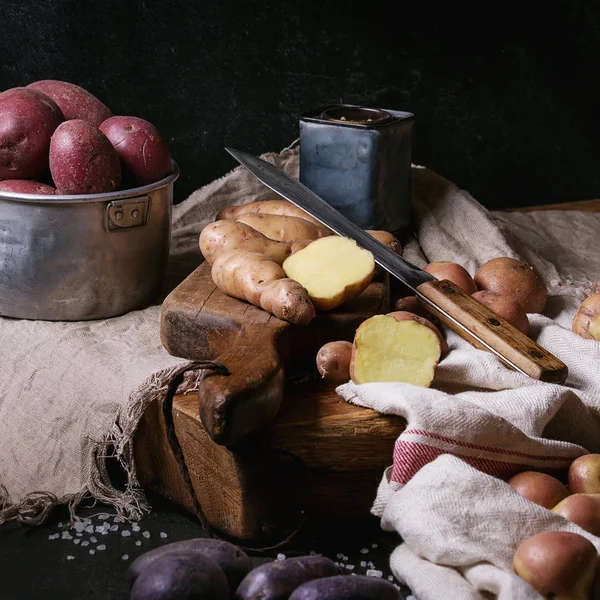 Variedad de patatas crudas —  Fotos de Stock