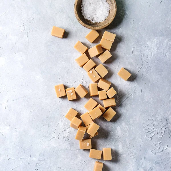 Salted caramel fudge — Stock Photo, Image
