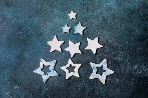 Vánoční keramické hvězdy — Stock fotografie